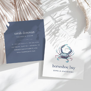 Blue Crab Square Business Card