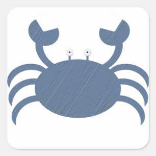 Blue Crab Square Sticker