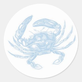 Blue Crab Sticker by designaline at Zazzle