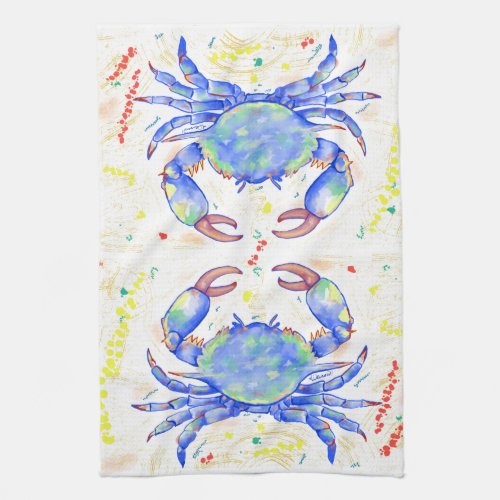 Blue Crab Tea Towel