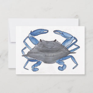 Blue Crab   Thank You Card