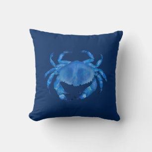 Blue Crab Throw Pillow