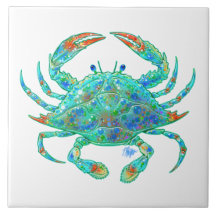 Crab Decorative Ceramic Tiles | Zazzle