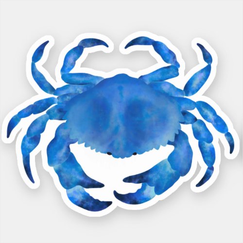 Blue Crab Watercolor Sticker