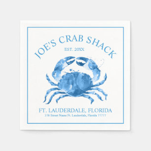 Blue Crab Watercolors illustration Napkins