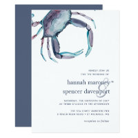 Blue Crab Wedding Invitation