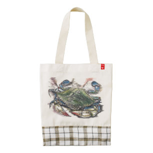Blue Crab Zazzle Heart Tote