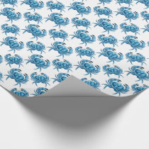 Blue Crabs Coastal Seafood Wrapping Paper