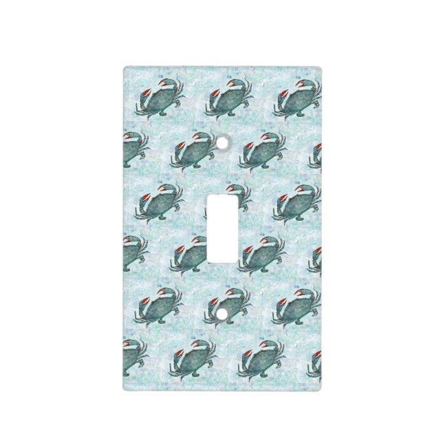 Blue Crabs Light Switch Cover (Front)