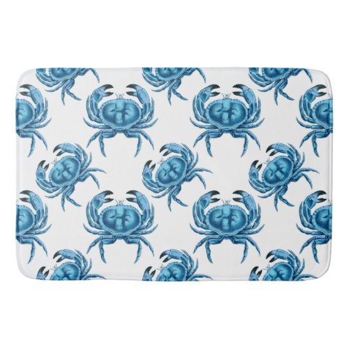 Blue Crabs Seaside Bathroom Mat