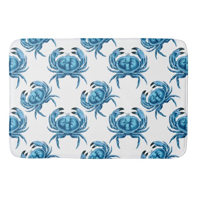 Blue Crabs Seaside Bathroom Mat (Front)