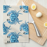 Blue Crabs Seaside Pattern Towel<br><div class="desc">A blue crab pattern for that seaside feeling. Shown here with a sandy beige background,  you can change the background to any other color by using the "customize it" option.</div>