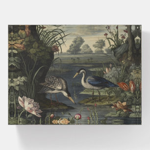 Blue Crane Antique Botanical Nature Study Art Paperweight