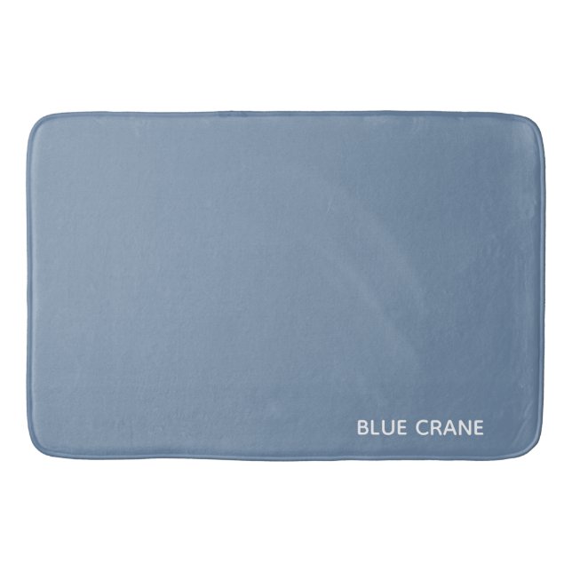 Blue Crane blue color name Bath Mat (Front)