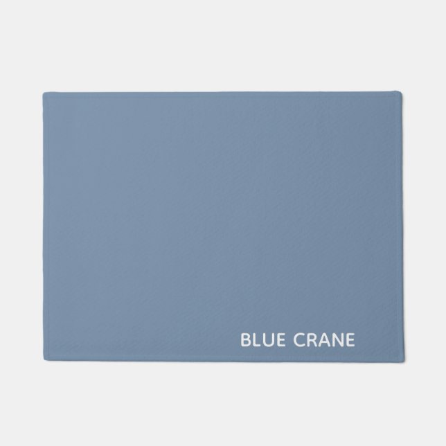 Blue Crane blue color name Doormat (Front)