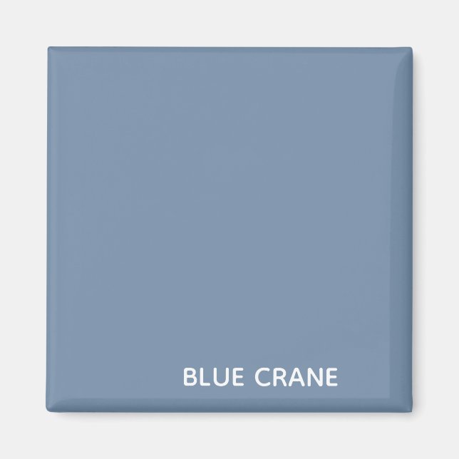 Blue Crane blue color name Magnet (Front)
