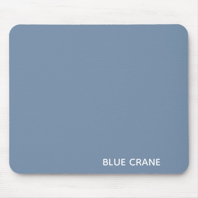 Blue Crane blue color name Mouse Pad (Front)