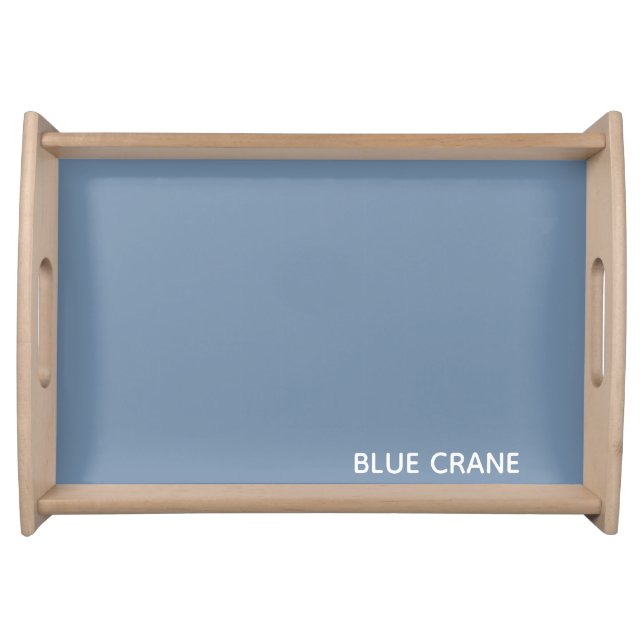 Blue Crane blue color name Serving Tray (Front)