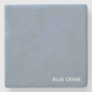 Blue Crane blue color name Stone Coaster