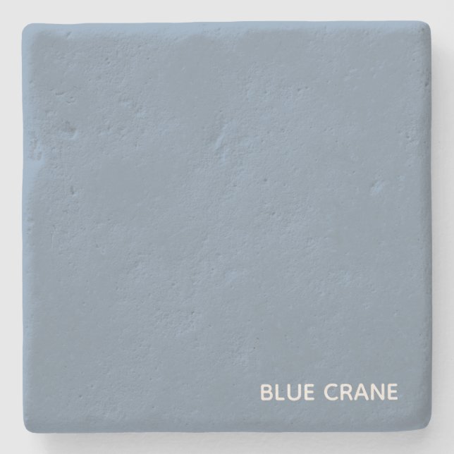 Blue Crane blue color name Stone Coaster (Front)