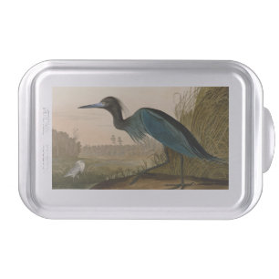 Blue Crane Heron Audubon Print Coastal Art Cake Pan