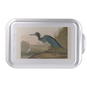 Blue Crane Heron Audubon Print Coastal Art Cake Pan