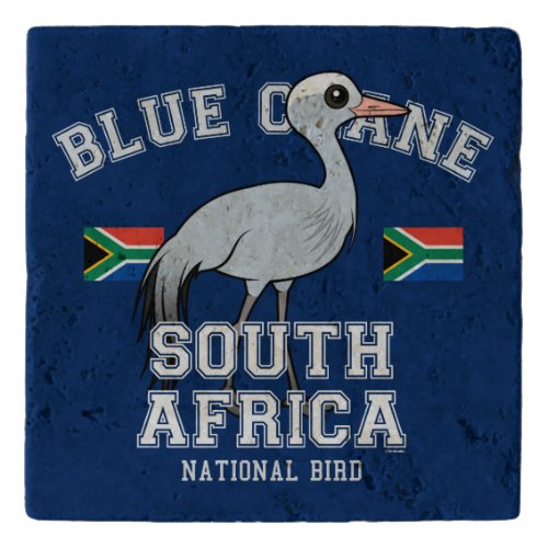 Blue Crane of South Africa Trivet