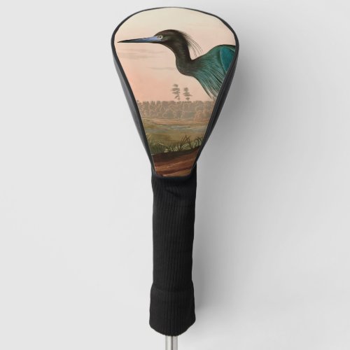 Blue Crane or Heron Birds of America Audubon Print Golf Head Cover