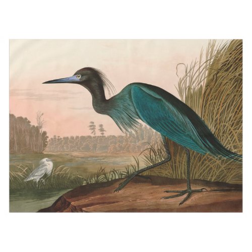 Blue Crane or Heron Birds of America Audubon Print Tablecloth