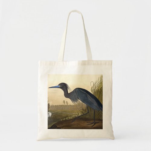 Blue Crane Or Heron Birds Of America John James Tote Bag