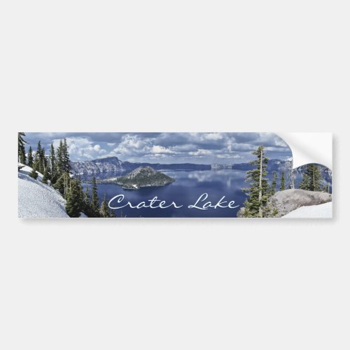 Blue Crater Lake National Park Landscape Photo Bumper Sticker