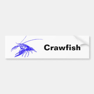 blue crayfish bumper sticker