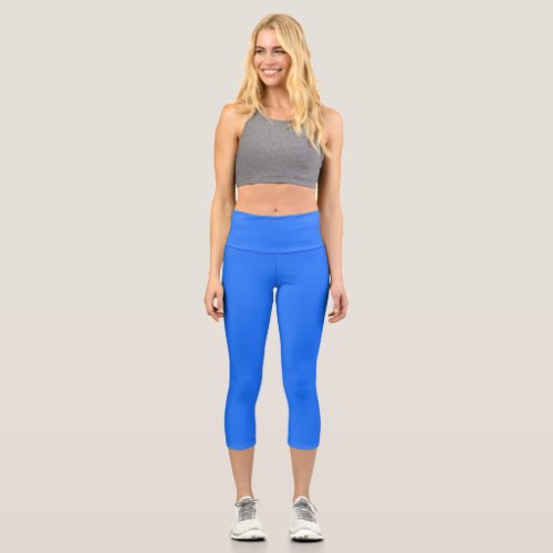  Blue Crayola solid color   Capri Leggings