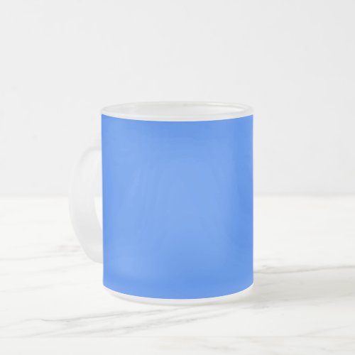  Blue Crayola solid color   Frosted Glass Coffee Mug