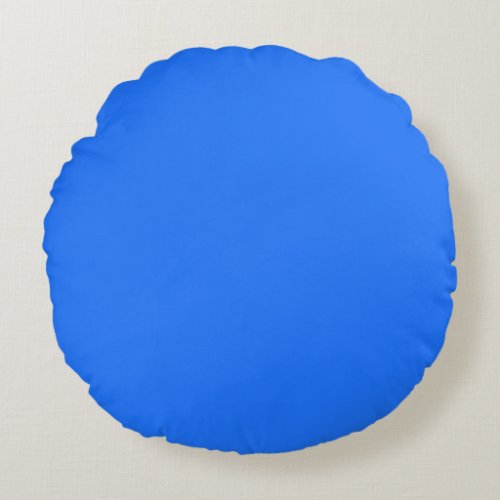  Blue Crayola solid color   Round Pillow