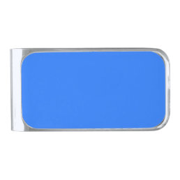  Blue (Crayola) (solid color)   Silver Finish Money Clip