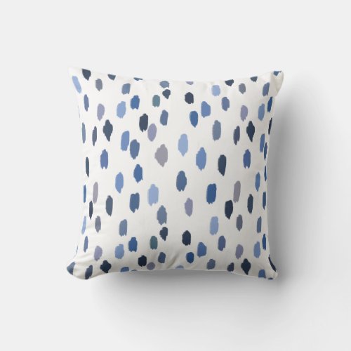Blue crayon doodle pillow