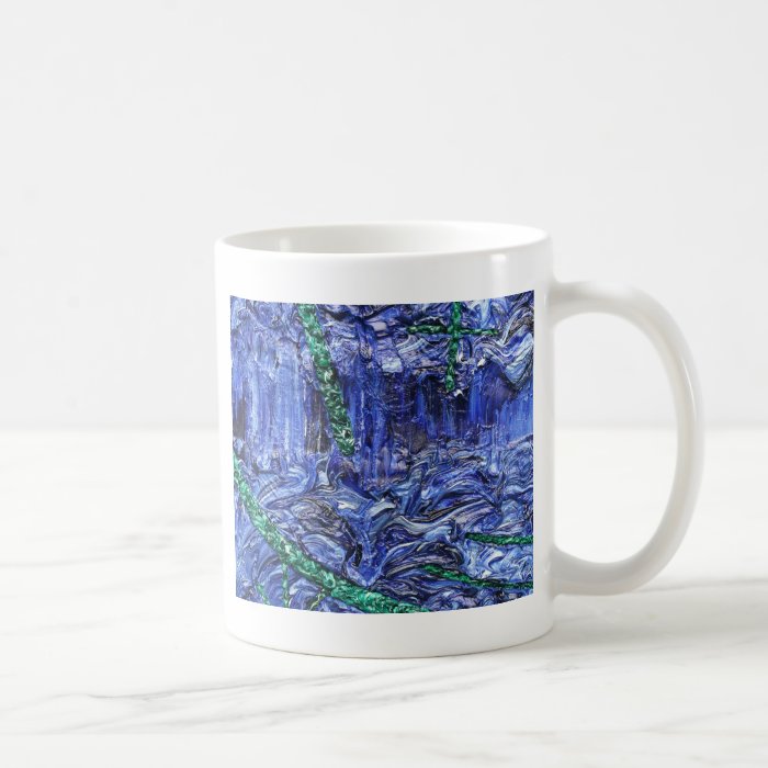 Blue Crazy Abstract Design Pattern Work AW 26 Mugs