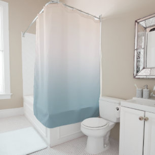 Blue Cream Blush Tie Dye Shower Curtain