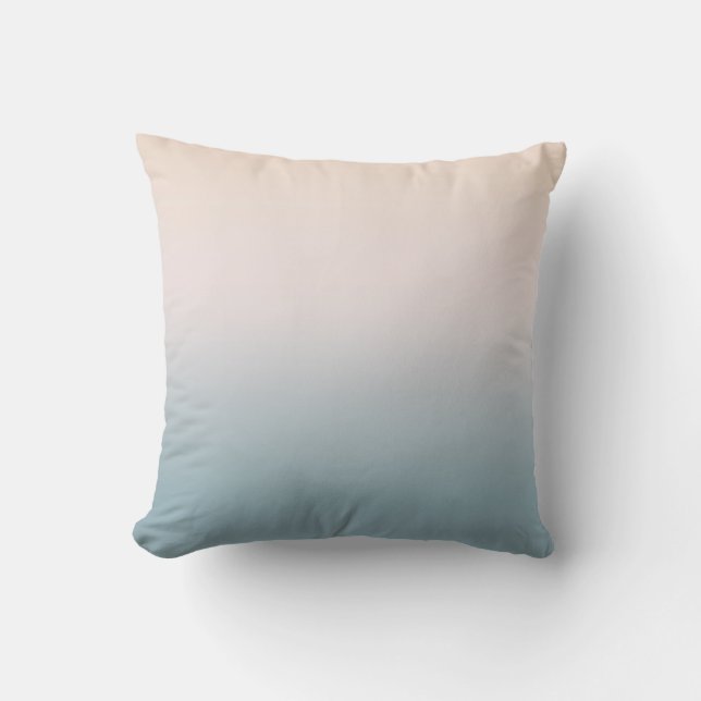 Blue Cream Blush Tie Dye Throw Pillow (Front)