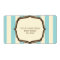 Blue Cream & Brown Vintage Circus Inspired Label