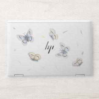 Blue & Cream Butterflies in Dreamy Flight HP Laptop Skin
