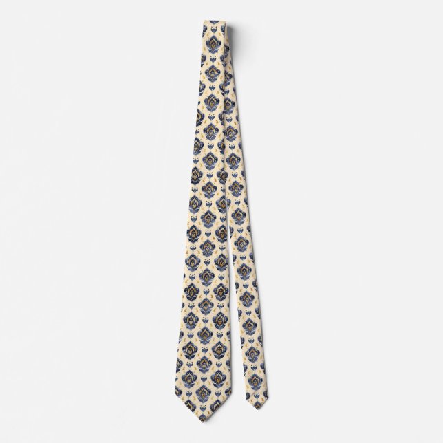 Blue/Cream Neck Tie (Front)