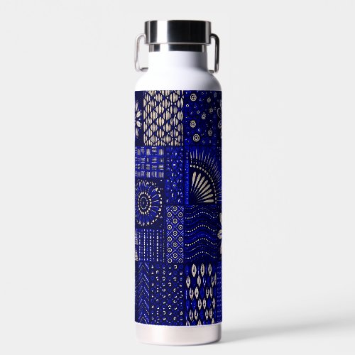 Blue &amp; Cream Ornamental Water Bottle
