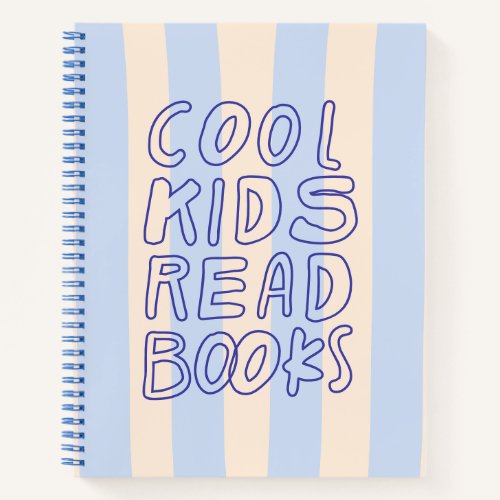 Blue Cream Striped Cool Kids Read Books Nursery