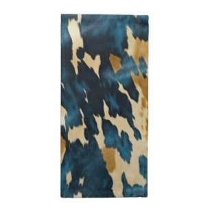 Blue Cream Western Cowhide Cloth Napkin