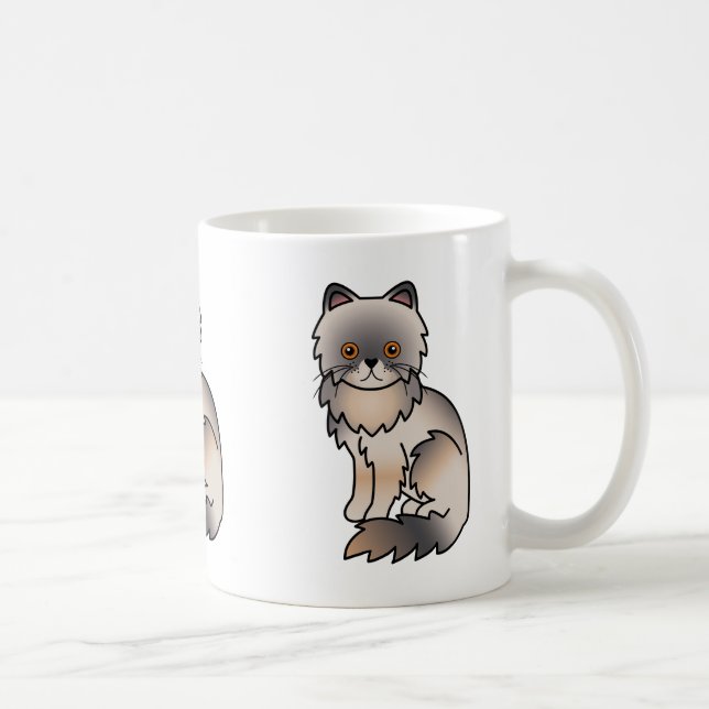 Blue Cream With Copper Eyes Persian Cat Coffee Mug (Right)