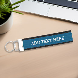 Blue Create Your Own - Make It Yours Custom Text Wrist Keychain