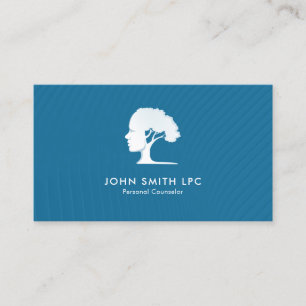 Blue Creative Psychologist Personal Counselor Appointment Card