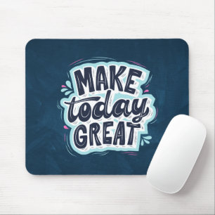 Blue Creative Texture Text Mouse Pad